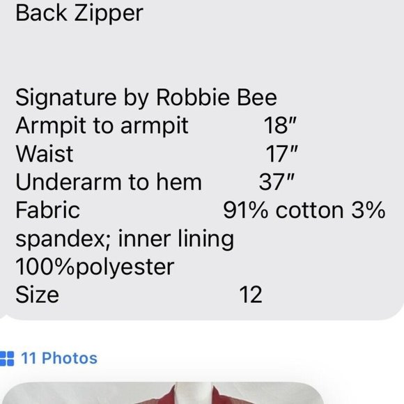 Signature by Robbie Bee Black & White Swirl Halter Style Dress ~ SIze 12 / Med - Picture 8 of 8